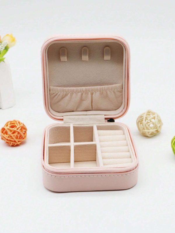 Jewelry Storage Box Leather Jewelry Stand Earrings Ring Box Cosmetics