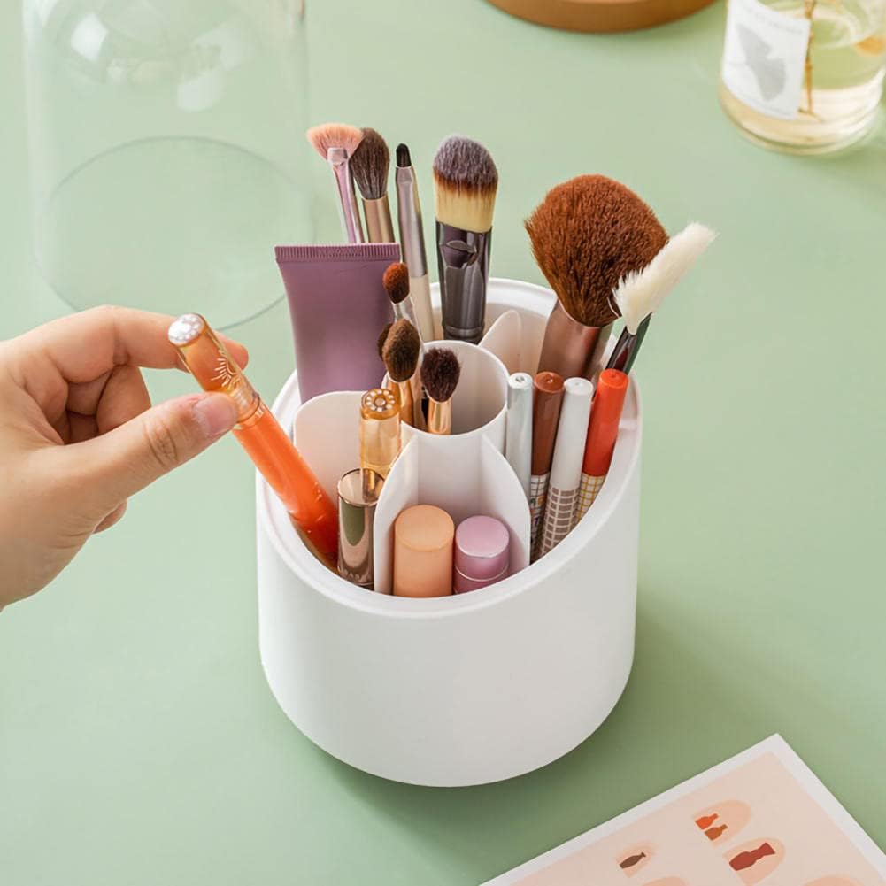 Brush Container Makeup Brush Holder Dust-proof Rotating Plastic Lipstick