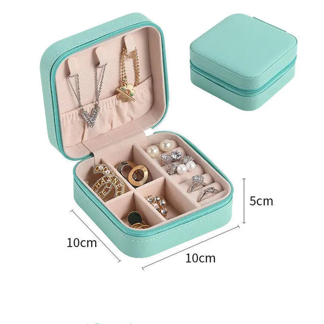 Jewelry Storage Box Leather Jewelry Stand Earrings Ring Box Cosmetics