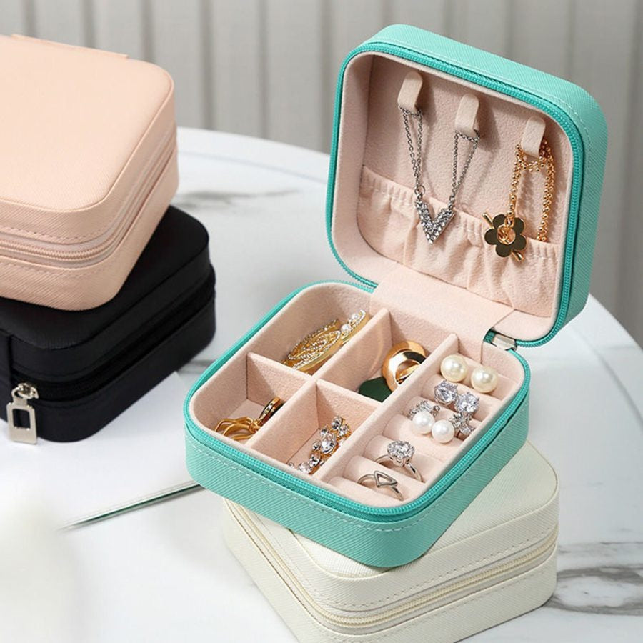 Jewelry Storage Box Leather Jewelry Stand Earrings Ring Box Cosmetics